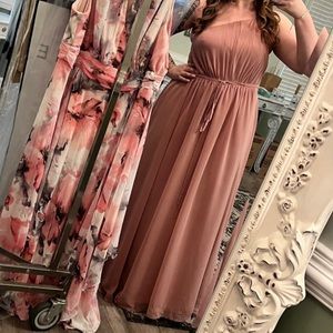 Dusty rose Azazie Hoya dress